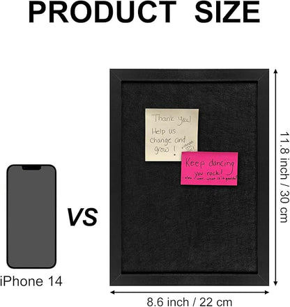 TORASO Cork Board Bulletin Board, 11" X 8" Cork Boards for Walls with Pins, Eye Bolts, gaskets, Screws, Pin Board for Office, School and Home (BK,22 * 30cm,1P)