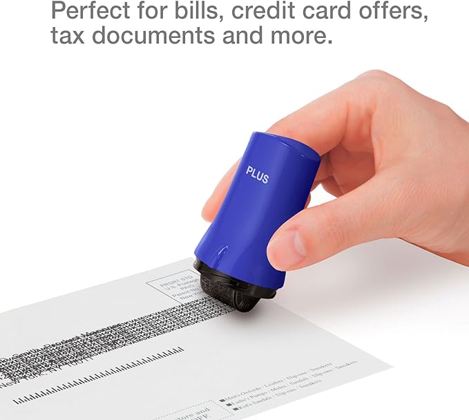 Guard Your ID Confidential Security Roller Set Advanced 2.0 for Identity Theft Protection Redacting (Regular 3-Pack, Blue)