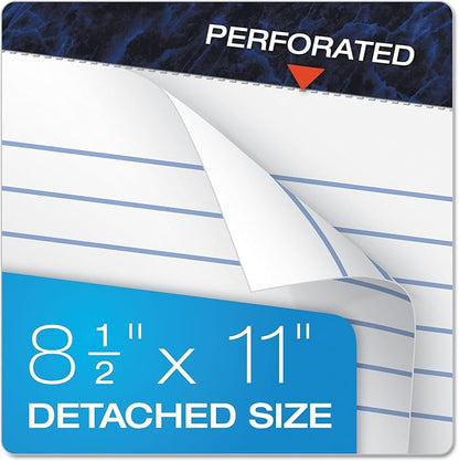 Ampad Gold Fibre Writing Pads, Legal/Wide Rule, Letter Size (8 1/2 in x 11 3/4 in), White, Four 50-Sheet Pads per Pack (20-031)