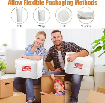 100 Pcs Foam Pouches, 4 Size Thicken Cushion Foam Pouches, Packing Moving Supplies Foam Sheets for Packing with Fragile Labels (14 x 14 Inch, 12 x 12 Inch, 12 x 7.5 Inch, 7.5 x 7.5 Inch)