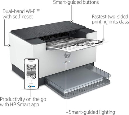 HP Laserjet M209dw High-Speed Wireless Monochrome Laser Printer for Home Use and Small Business, Fast 2-Sided Printing, Dual Band WiFi Compact Black and White Printers (Renewed)