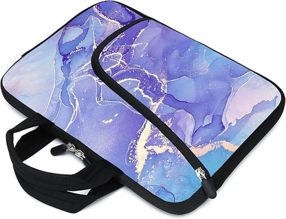 11.6-12.2 inches Laptop Sleeve Chromebook Case Ultrabook Case Notebook Sleeve Tablet Case Neoprene Handle Sleeve for Men Women, Two Pockets(Purple)