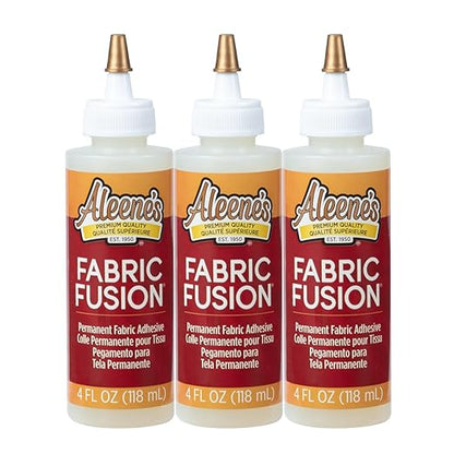 Aleene's Fabric Fusion Permanent Fabric Adhesive 3-Pack, 4 oz.
