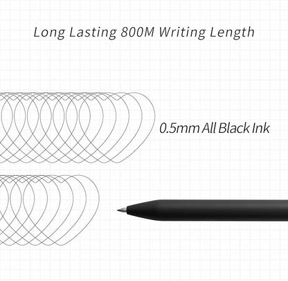 Kaco FIRST Gel Pens, Pack of 2 Pieces Cute Stationery Heart Pen Set with Extra 4 Black Refills Quick Drying Holiday Office Supplies (2 Colors)