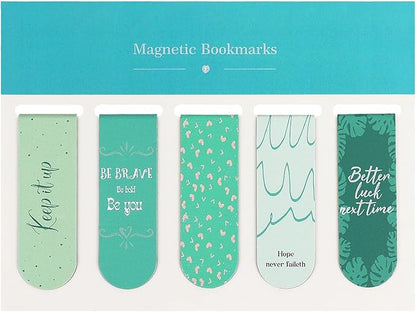 5Pcs Magnetic Bookmarks T-S Bookmarks Page Markers for Fans Readers, Women, Book Lovers, Students Teachers, Funny Office Supplies Stationery Gifts Used in Office, School, Home (Plant)