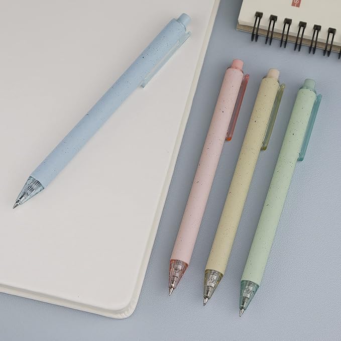 12 Pack Cute Pink Pens Black Ink for Note Taking Writing Retractable Gel Pen Pretty Quick Drying Ink 0.5mm Ballpoint Fine point Pretty Premium Office Students School Art Supplies (Mixed)