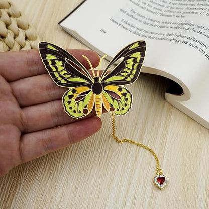 Butterfly Bookmarks for Women,Metal Bookmark,Unique Gifts Book Markers for Women Book Lovers,Teacher Appreciation Gifts,Valentine Mother's Day Christmas New Year Birthday Gift (05-Green)