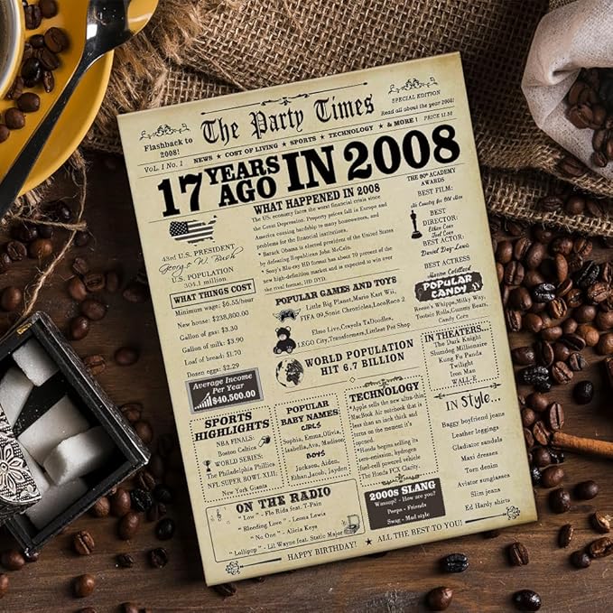 Happy 17th Birthday Gift for Girls Boys, Funny 17 Year Old Bday Greeting Card for Him Her, Unique 17th Birthday Decoration for Daughter Son