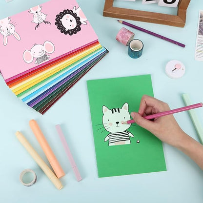 LABUK 48pcs A5 Bulk Notebooks Journals, 5.5 X 8.5in Lined Notebook Bulk, Colors Ruled Journals for Writing, Office, School 60 Pages, 18 Colors