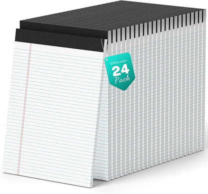 720 Sheets Legal Pads 8.5 x 11 College Ruled White Paper Note Pads 24 Pack Clear Print Writing Pads 8x11 Legal Pads Narrow Ruled Pads of Paper