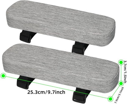 Memory Foam Office Chair Armrest Pads, Comfy Desk Chair Arm Rest Cover for Elbows and Forearms Pressure Relief(Set of 2)