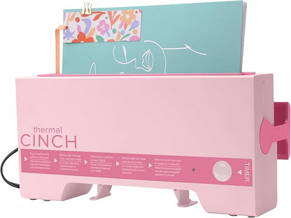 We R Memory Keepers Thermal Cinch Binding Machine Pink 12 Inch, Includes Thermal Book Binding Machine, Book Spines, and Clips, Create DIY Journals, Notebooks, Scrapbooks, Photo Books, and Documents