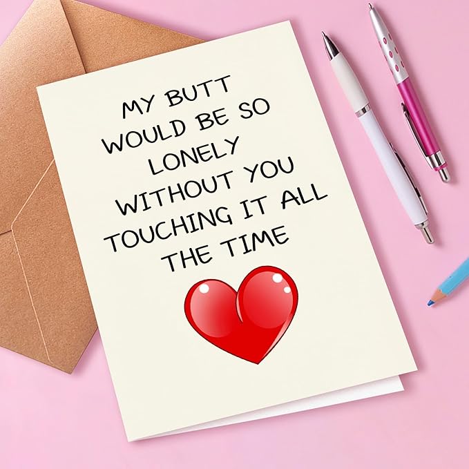 Funny Birthday Card for Hubby Boyfriend Fiance, Universal for Men, Suitable for Him, Anniversary, Valentine's Day, Cheeky, Humorous, Unique Style, Comes with A Warm Envelope