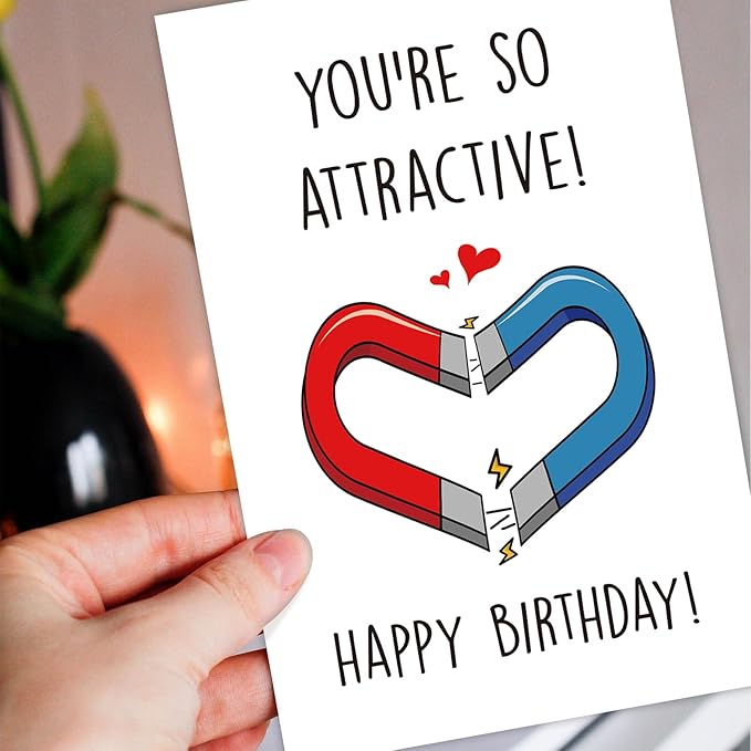 Dirty Birthday Card for Girlfriend Wife, Funny Birthday from Husband Boyfriend, You Are So Attractive Card