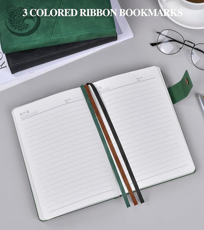 Lined Journal Notebook for Men, A5 Leather Journals for Writing Women, Hardcover Notebooks for Work,School,Note Taking,Travel,Business,Personal daily Diary,200 Page College Ruled (5.9" x 8.4")