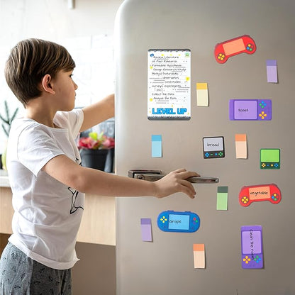 B1ykin Sticky Notes Set - Cartoon Theme Cute Self-Stick Notes Pad Teacher Appreciation Gifts， Self-Adhesive Writing Memo Pages Sticky to Do Notepad for Kids Employee School Office (Video Game)