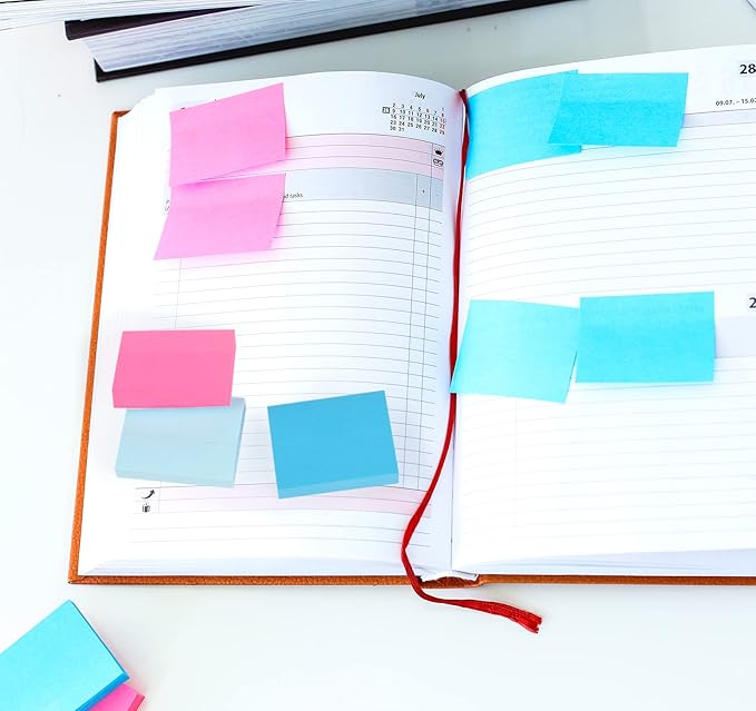 1.5 x 2 in Mini Sticky Notes,1200 Sheets Small Sticky Pads Clean Removal, 12 Pads Bright Multi Colors Self-Stick Pads,100 Sheet/Pad Colorful Stickies Notes Pads Ideal for Office,Home,School,Meeting