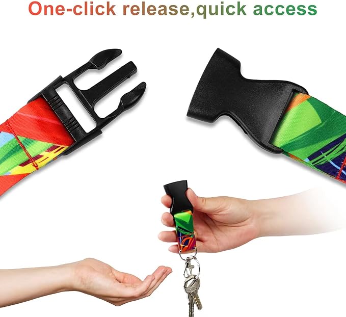 Yiflin Cute Neck Lanyard for Keys, Keychain, Wallet, ID Card Holder, with Quick Release Buckle