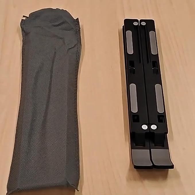 Laptop Stand, Foldable Adjustable & Ergonomic Aluminum Portable Notebook/Tablet Stand, Laptop Holder, Compatible with 10-15.6” Laptops and Tablets (Black)