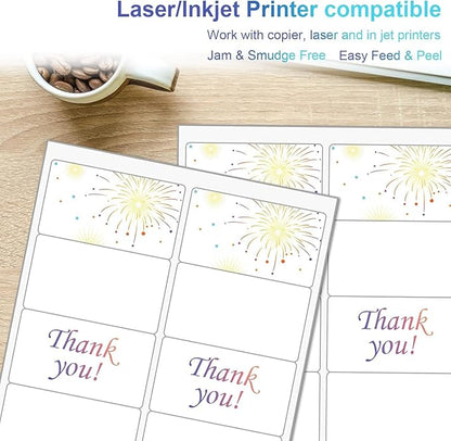 2” x 4” Shipping Address Labels, 5000 Count Adhesive Stickers Labels for Laser/Inkjet Printer, 10 per Page [Paper 8.5" x 11"] Printable Mailing Labels
