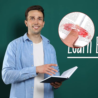 Prasacco 2 Pieces Book Page Holder, Dried Flower Resin Book Holders for Reading Thumb Ring Page Holder Flower Bookmark Reading Accessories for Readers Book Lovers Bookworm Bookmarks (3 PCS Style 2)