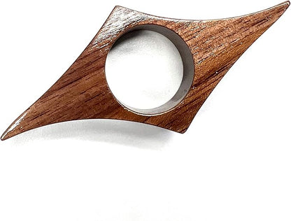 Handmade Walnut Wooden Book Page Holder - Novel Thumb Bookmark Gifts for Reading (Walnut, Large)