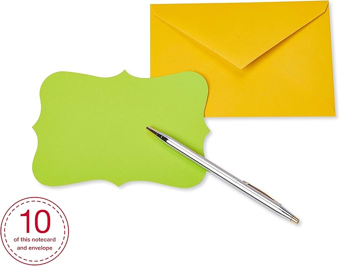 American Greetings Single Panel Blank Cards with Envelopes, Bright Colors, Patterns and Shapes (40-Count)