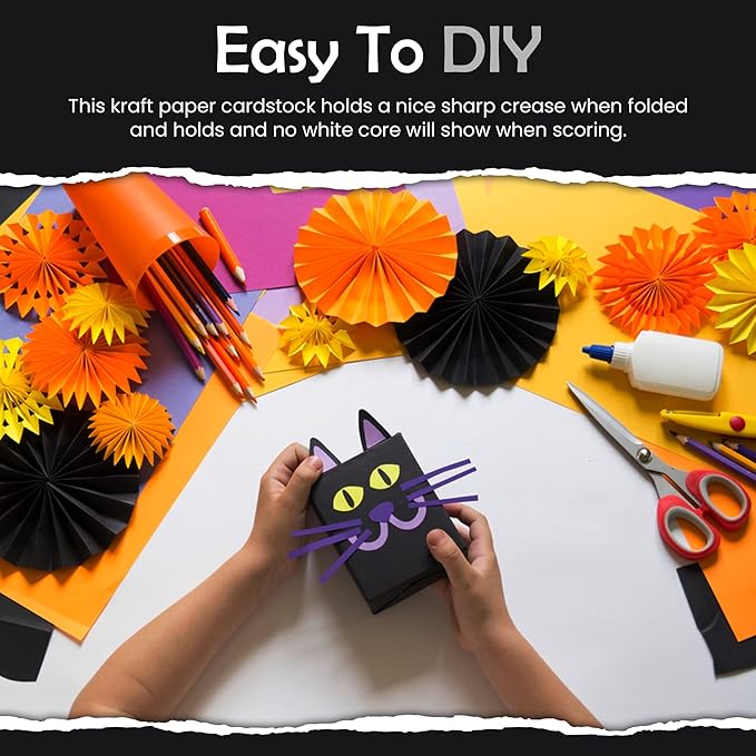 SANZIX 120 Sheets Black Cardstock 12x12 - Heavyweight 80 Lbs 220 GSM Black 12x12 Cardstock for Crafts | Laser & Inkjet Printer Compatible, Perfect for Scrapbooking, Invitations, Card Making & DIY