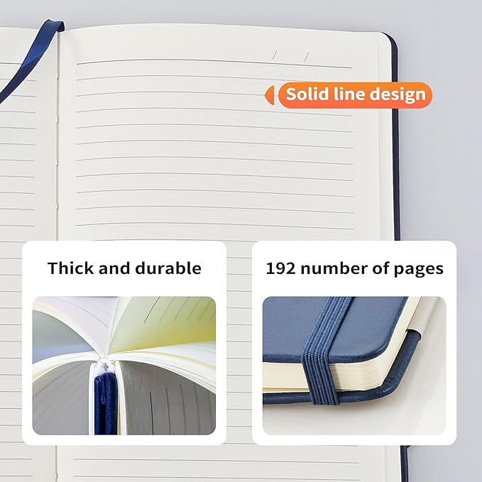 A6 Small Journal Notebook, Lined Pocket Notebook with Pen Holder, Mini Notebook Hardcover, 192 Pages, 3.9 inches * 5.5 inches Jurnal for Women and Man (Green)