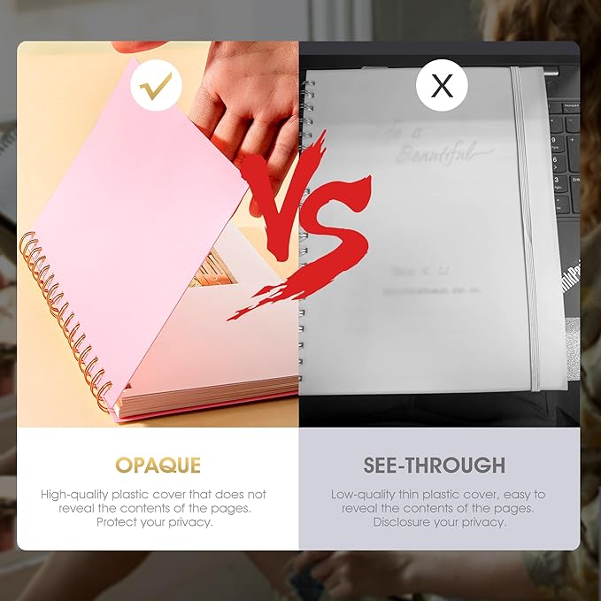 Dot Grid Spiral Notebook A5 Spiral Bullet Dotted Journal 160 Pages Thick Dot Paper Notebooks Plastic Hardcover Spiral Notebook 5x7 Wire Bound Notebooks for Note Taking School Office Supplies,Pink