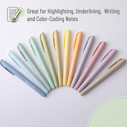 Mr. Pen Highlighters - 12 Pack, Chisel Tip, Earthy & Assorted Colors, No Bleed, Set of Colorful Highlighters