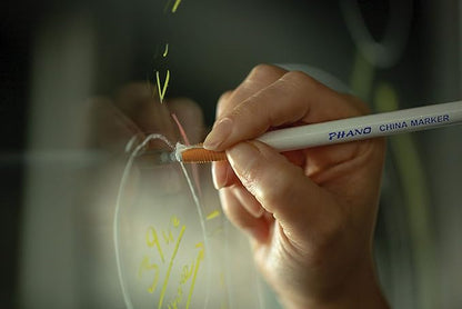 Dixon Industrial Phano Peel-Off China Marker Pencils, Blue (00080) (Pack of 6, 72 Count Total)