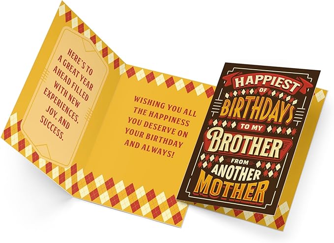 Prime Greetings Brother In Law Birthday Card, Made in America, Eco-Friendly, Thick Card Stock with Premium Envelope 5in x 7.75in, Packaged in Protective Mailer