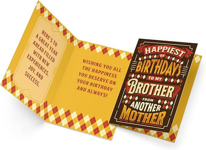 Prime Greetings Brother In Law Birthday Card, Made in America, Eco-Friendly, Thick Card Stock with Premium Envelope 5in x 7.75in, Packaged in Protective Mailer