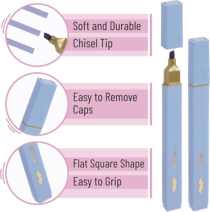 Mr. Pen- Aesthetic Highlighters, 6 pcs, Chisel Tip with Gold Trims, Morandi Colors, Cute Highlighters Assorted Colors, Bible Highlighters and Pens No Bleed Highlighters for Bible Pages No Bleed