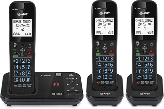 AT&T GL2113-31 Cordless Phone with Smart Call Blocker, Bluetooth Connect to Cell, Answering Machine, Full-Duplex Speakerphone