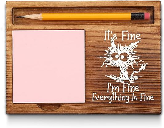 Funny Quotes Office Sticky Note Holder, Cute Humor Sticky Note Holder, Thank You Appreciation Gifts Friends Women Men Coworkers Office Desk Self-Stick Note Pad Holders GSH422