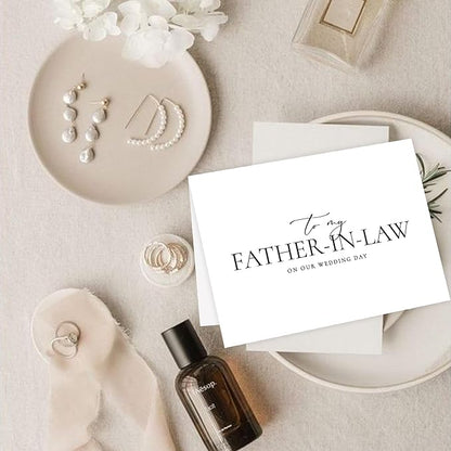 LADY&HOME To My Father-in-law on My Wedding Day Card,Wedding Day Card to Father-in-law of Bride or Groom,Thank Father Wedding Day Card (A1:Father-in-law)