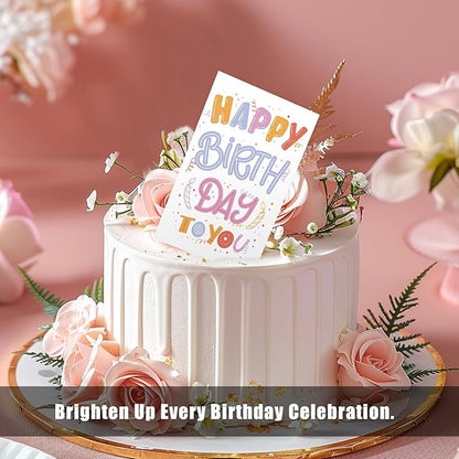 Birthday Cards,25 Pcs Blank Cards with Envelopes & Stickers,25 Design,4x6 Inches Happy Birthday Card,Birthday Card for Kids,Friends,Family and Colleagues