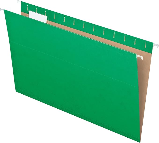 Pendaflex Recycled Hanging Folders, Legal Size, Bright Green, 1/5 Cut, 25/BX (81630)