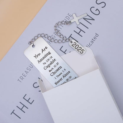 Graduation Gifts for Him Her 2025 Graduation Bookmark Gifts Class of 2025 Christian Graduation Gifts for Women Men Girls Senior 2025 High School College Graduation Gifts for Her Bible Book Marker