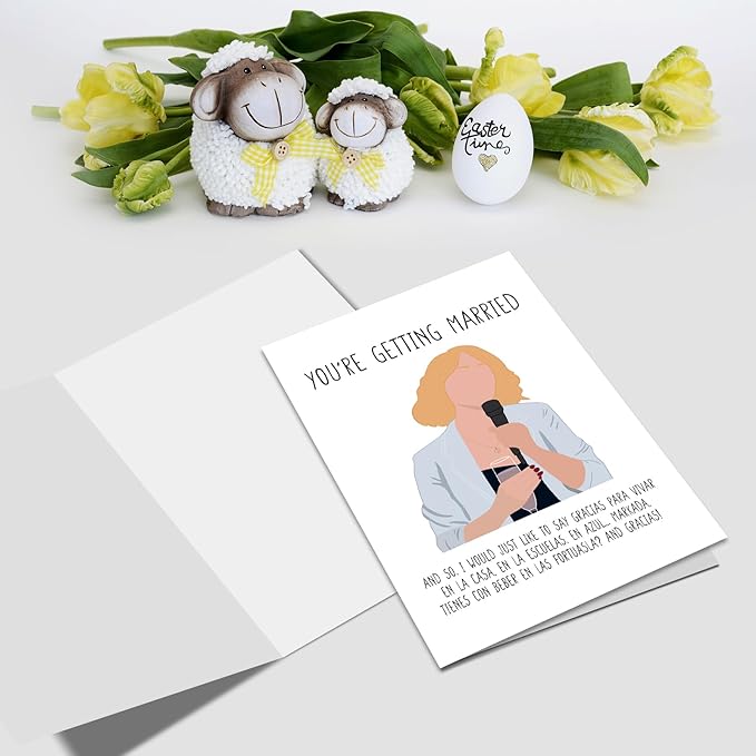 Nchigedy Wedding Thank You Card, Smooth Heavy Card Stock, Gold Envelope