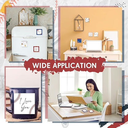 Thenshop 9 Pads Sport Sticky Notes Ball Self Stick Notepads 3x3 Inches Notes Cute Adhesive Memo Pad Gifts for Office Sports Birthday Party Favors(Baseball)