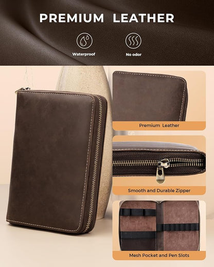 30Pcs Metal Mechanical Pencil Set with Leather Case, 0.5/0.7/0.9/2.0mm Art Drafting Pencils, 16 Tubes Graphite Leads(6B 4B 2B HB 2H 4H) with Colored Leads for Sketching Drawing Writing(Silver)