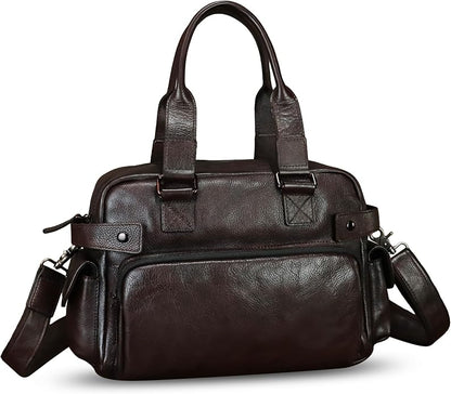Genuine Leather Purses and Handbags for Men and Women Vintage Real Leather Messenger Bag Shoulder Briefcase Satchel Purse