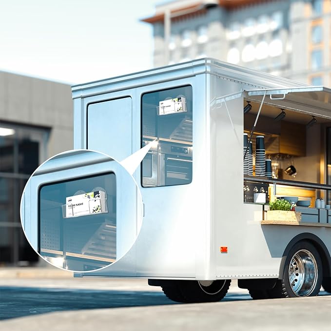 Window Mount Business Card Holder with Suction Cups Acrylic Single Pocket Organizer Clear Card Holder Acrylic Display Storage for Home Office(Simple)