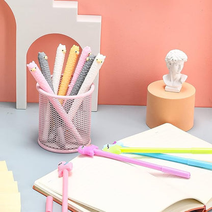 Tenare 12 Pieces Lama Pens Alpaca Gel Ink Pens Kawaii Cute Animal Black 0.5 mm for Kids