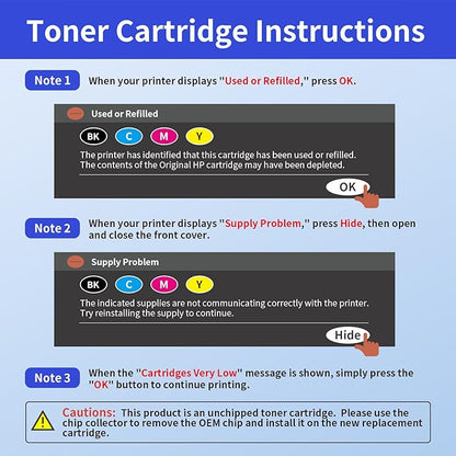 218A Toner Cartridges 4 Pack (No Chip) Compatible Replacement for HP 218A 218X for Color Laserjet Pro 3201dw MFP 3301fdw 3301cdw 3301sdw Printer Ink W2180A W2180X High Yield (BCMY, 4-Pack)