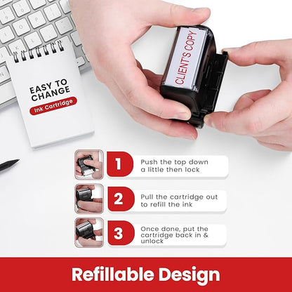 Promot Client's Copy - Self Inking Rubber Stamp - Ink Stamps