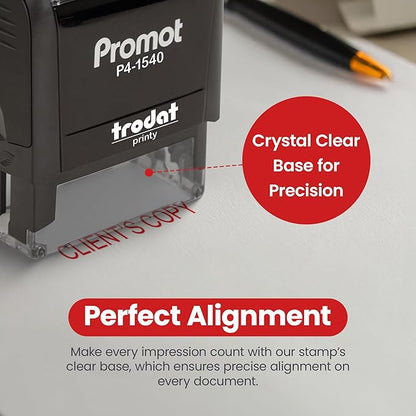 Promot Client's Copy - Self Inking Rubber Stamp - Ink Stamps